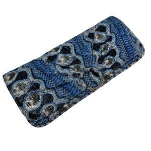 SR SQUARED Sondra Roberts Faux Reptile Snake Envelope Style Wristlet Clutch